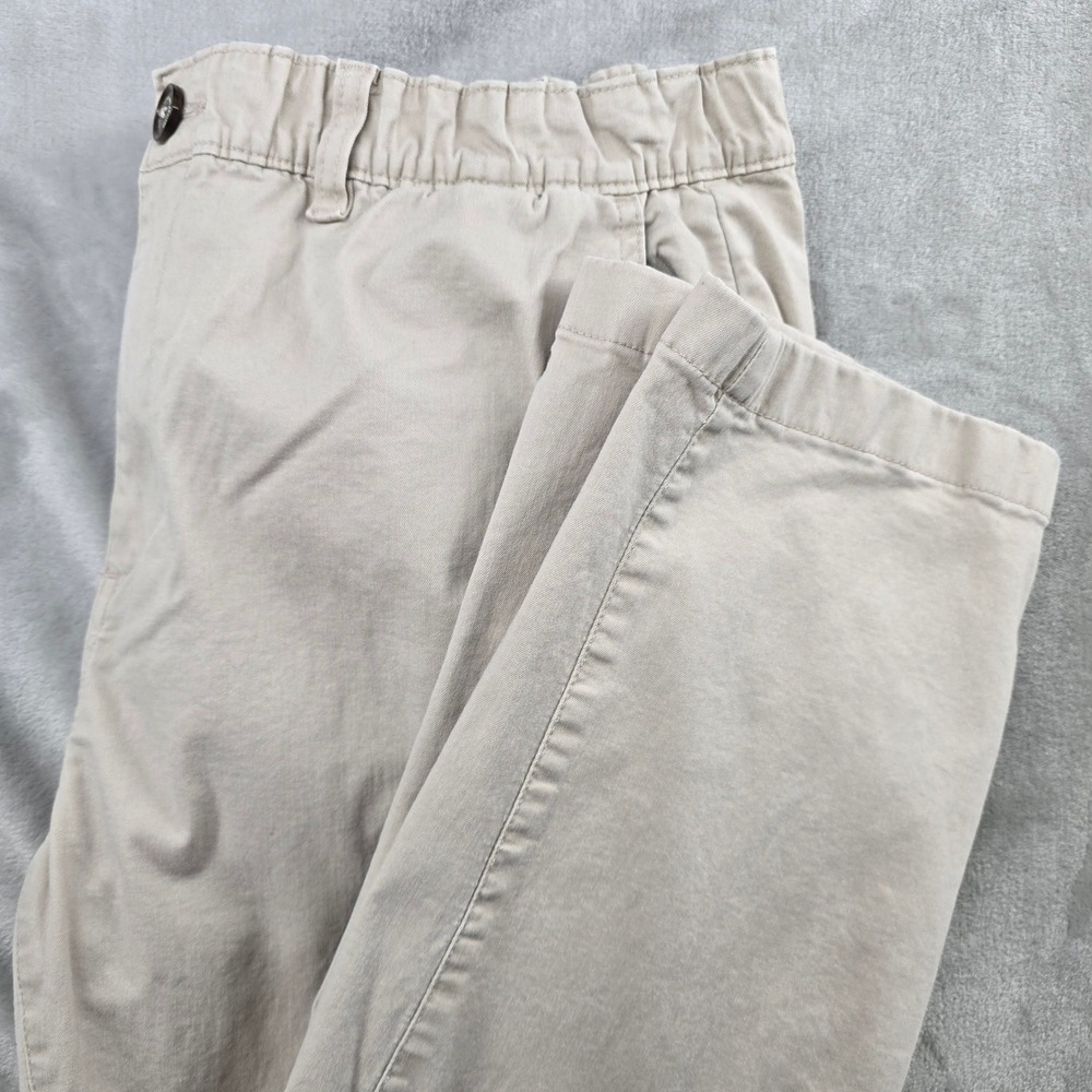 Chubbies Size Large Chino Pants Beige Elastic Waist Stretch‎ Casual Trousers